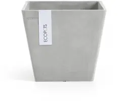 Ecopots kunststof plantenbak rotterdam 20x20x17.5 cm witgrijs     - afbeelding 5