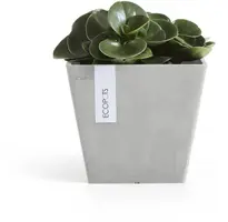 Ecopots kunststof plantenbak rotterdam 20x20x17.5 cm witgrijs     - afbeelding 6