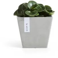 Ecopots kunststof plantenbak rotterdam 20x20x17.5 cm witgrijs     - afbeelding 2