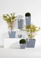 Ecopots kunststof plantenbak rotterdam 30x30x26 cm donkergrijs     - afbeelding 5