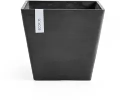Ecopots kunststof plantenbak rotterdam 30x30x26 cm donkergrijs     - afbeelding 1