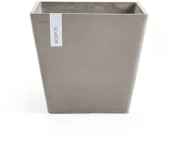 Ecopots kunststof plantenbak rotterdam 40x40x35 cm taupe     - afbeelding 1