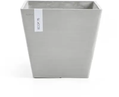 Ecopots kunststof plantenbak rotterdam 50x50x43.5 cm witgrijs     - afbeelding 1