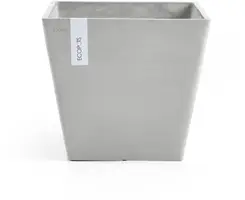 Ecopots kunststof plantenbak rotterdam 50x50x43.5 cm witgrijs     - afbeelding 1