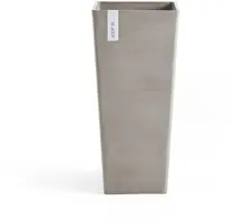 Ecopots kunststof plantenbak rotterdam hoog 32.7x32.7x70 cm taupe     - afbeelding 1