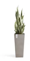 Ecopots kunststof plantenbak rotterdam hoog 32.7x32.7x70 cm taupe     - afbeelding 2