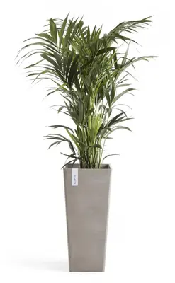 Ecopots kunststof plantenbak rotterdam hoog 32.7x32.7x70 cm taupe     - afbeelding 3