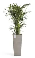 Ecopots kunststof plantenbak rotterdam hoog 32.7x32.7x70 cm taupe     - afbeelding 3