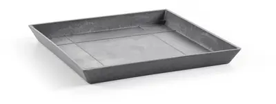 Ecopots kunststof rotterdam schotel 43x43x3.5 cm grijs     - afbeelding 1
