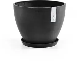Ecopots kunststof schotel 21x2.5 cm donkergrijs     - afbeelding 2