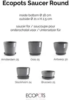 Ecopots kunststof schotel 21x2.5 cm grijs     - afbeelding 7