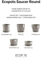 Ecopots kunststof schotel 21x2.5 cm taupe     - afbeelding 7
