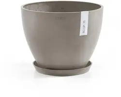 Ecopots kunststof schotel 21x2.5 cm taupe     - afbeelding 5