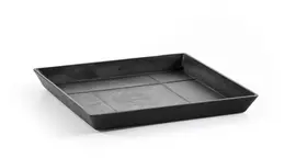 Ecopots kunststof schotel 35.5x35.5x3.5 cm donkergrijs     - afbeelding 1