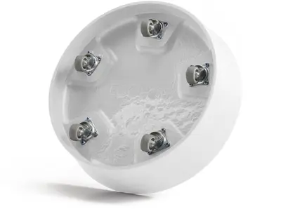 Ecopots kunststof schotel met wielen 28.7x8.3 cm puurwit     - afbeelding 2