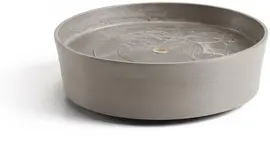 Ecopots kunststof schotel met wielen 28.7x8.3 cm taupe     - afbeelding 1