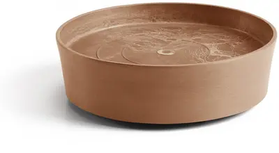 Ecopots kunststof schotel met wielen 28.7x8.3 cm terracotta     - afbeelding 6