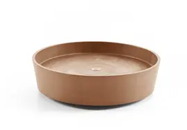 Ecopots kunststof schotel met wielen 28.7x8.3 cm terracotta     - afbeelding 1