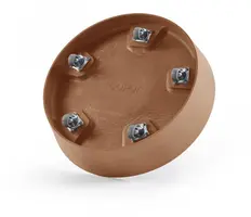 Ecopots kunststof schotel met wielen 28.7x8.3 cm terracotta     - afbeelding 5