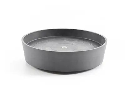 Ecopots kunststof schotel met wielen 41.6x9 cm grijs     - afbeelding 1