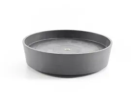 Ecopots kunststof schotel met wielen 41.6x9 cm grijs     - afbeelding 1