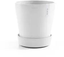 Ecopots kunststof schotel met wielen 41.6x9 cm puurwit     - afbeelding 4