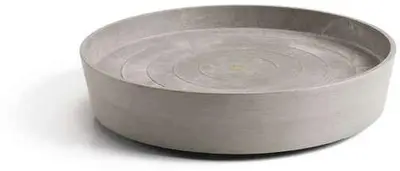 Ecopots kunststof schotel met wielen 41.6x9 cm taupe     - afbeelding 1