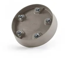 Ecopots kunststof schotel met wielen 41.6x9 cm taupe     - afbeelding 5