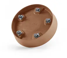 Ecopots kunststof schotel met wielen 41.6x9 cm terracotta     - afbeelding 5