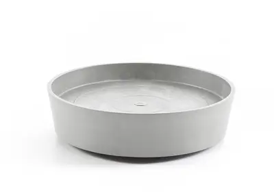 Ecopots kunststof schotel met wielen 41.6x9 cm witgrijs     - afbeelding 1