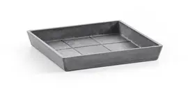 Ecopots kunststof schotel rotterdam schotel 18x18x2.5 cm grijs     - afbeelding 1