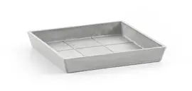 Ecopots kunststof schotel rotterdam schotel 18x18x2.5 cm witgrijs     - afbeelding 1