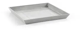 Ecopots kunststof schotel rotterdam schotel 43x43x3.5 cm witgrijs     - afbeelding 1