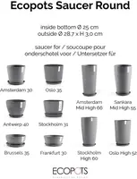 Ecopots kunststof schotel stockholm schotel 28.7x3 cm grijs     - afbeelding 6