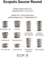 Ecopots kunststof stockholm schotel 28.7x3 cm taupe     - afbeelding 6