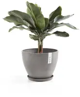 Ecopots kunststof stockholm schotel 28.7x3 cm taupe     - afbeelding 4