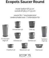 Ecopots kunststof stockholm schotel 36.5x3.5 cm grijs     - afbeelding 6
