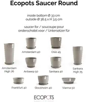 Ecopots kunststof stockholm schotel 36.5x3.5 cm taupe     - afbeelding 6