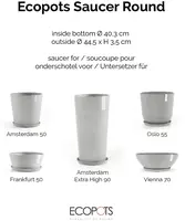 Ecopots kunststof stockholm schotel 44.5x3.5 cm witgrijs     - afbeelding 5