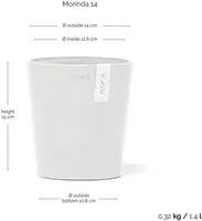 Ecopots Morinda Puurwit Ø14,2 x H16 cm - afbeelding 3