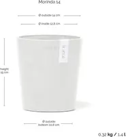 Ecopots Morinda Puurwit Ø14,2 x H16 cm - afbeelding 3