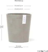 Ecopots Morinda Taupe Ø14,2 x H16 cm - afbeelding 3