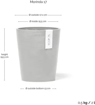 Ecopots Morinda Taupe Ø17,1 x H19,5 cm - afbeelding 3