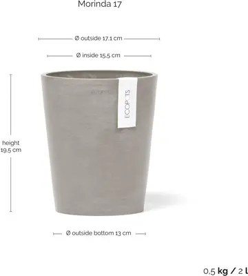Ecopots Morinda Taupe Ø17,1 x H19,5 cm - afbeelding 6