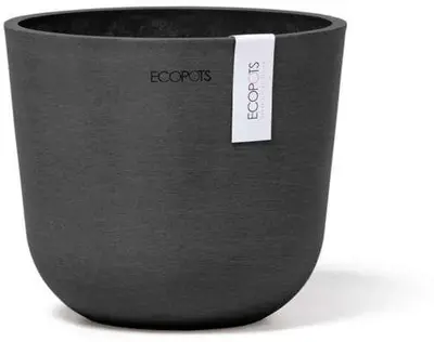 Ecopots Oslo Mini Donkergrijs Ø16cm x H13,7 cm - afbeelding 1