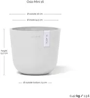Ecopots Oslo Mini Puurwit Ø16cm x H13,7 cm - afbeelding 3