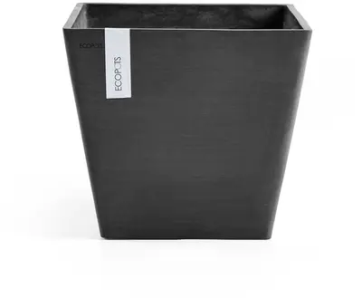 Ecopots Rotterdam Donkergrijs L40 x B40 x H35 cm - afbeelding 1
