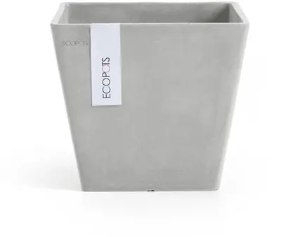 Ecopots Rotterdam Witgrijs L20 x B20 x H17,5 cm - afbeelding 5