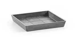 Ecopots Saucer Square Grijs L18 x B18 x H2,5 cm - afbeelding 1