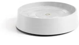 Ecopots Saucer Wheels Oslo Puurwit Ø30,2 x H8,5 cm - afbeelding 1